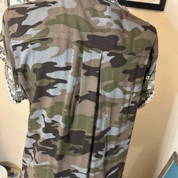 Andree by unit camo print embroidered dress xl - Picture 3 of 5